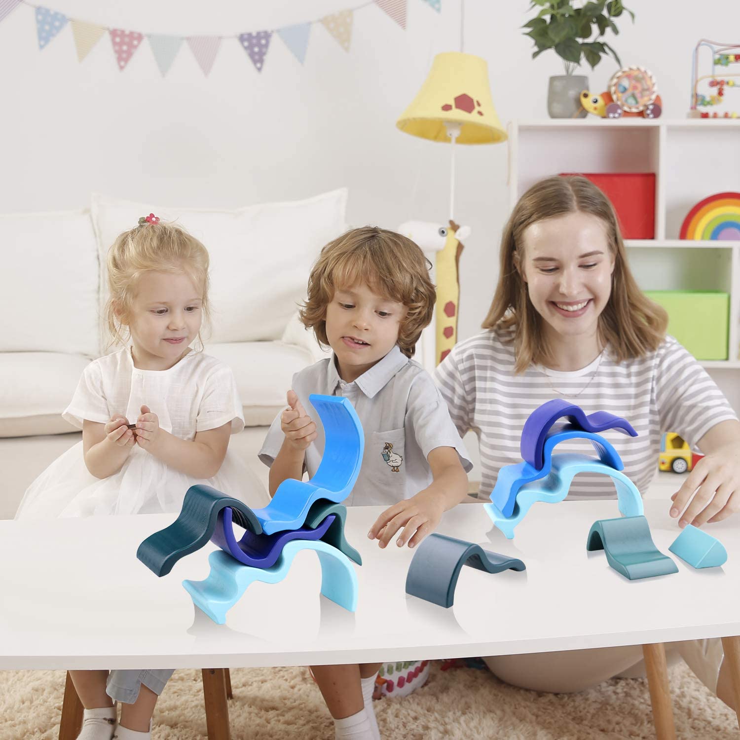 Деревянный Радужный штабелер — фото 5