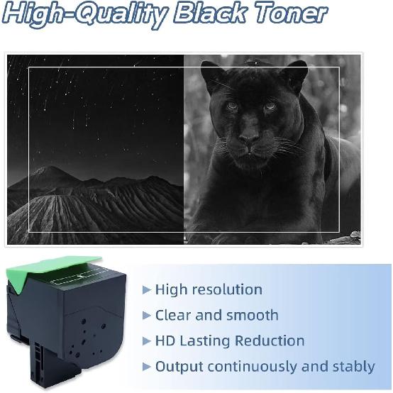 78C10K0 Toner Cartridge Black Compatible with Lexmark CS421 CX421 CS421dn CS521 CX521 CS521dn CS522 CX522 CS522de CS622 CX622 CS622de CX622ade CX625