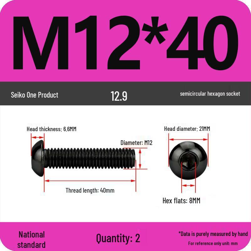 High-Strength 12.9 Pan Head Socket Cap Screws: M6, M8, M10, M12 Sizes
