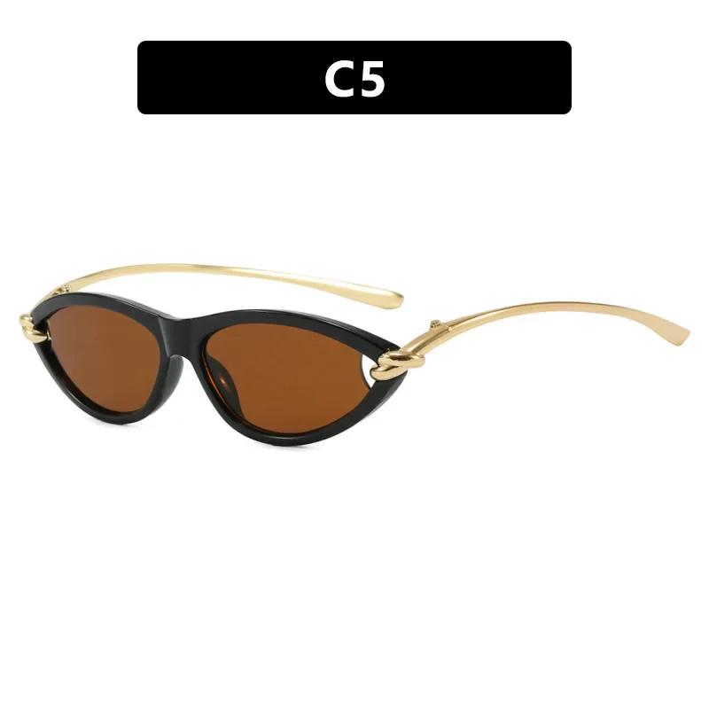 Luxury Neutral Frame UV400 Sunglasses Fashionable Cat Eye Glasses Outdoor Driving Sun Protection