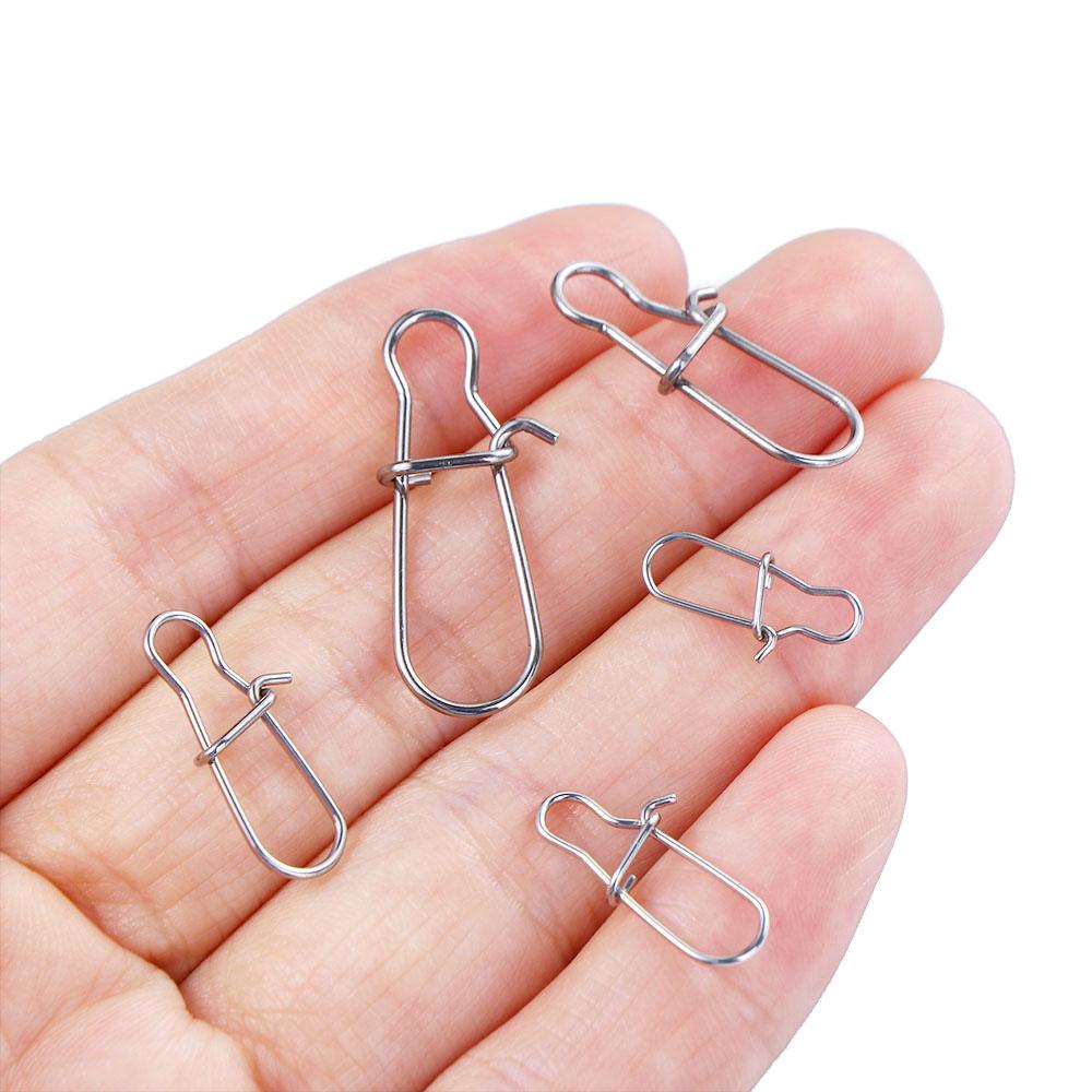 Nice Hooked Pesca Fishing Snaps Clips Swivel Lure Connector Swivel Connector Lock Snap Connector