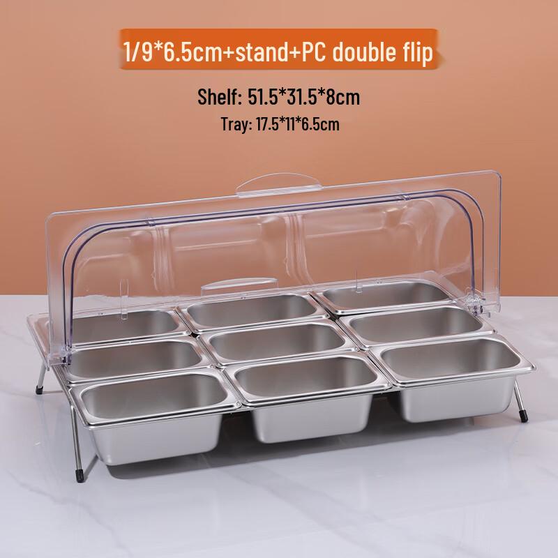 Handun Commercial Transparent Flip-Lid Ingredient Box