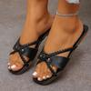 Women Slippers Beach Casual Flat Sandals 2026 Summer New Fashion Walking Slippers Trend Outdoor Luxury Shoes Women Sandals