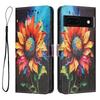 YX-2501 For Google Pixel 8a Case Pattern Printing PU Leather Wallet Phone Cover with Lanyard