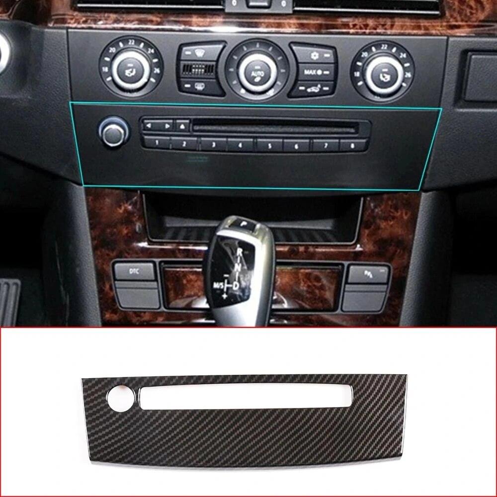 Car Styling Console Volume Adjustment Control Panel Frame Trim Fit For BMW 5 Series E60 2004-2010 Auto Interior Accessories