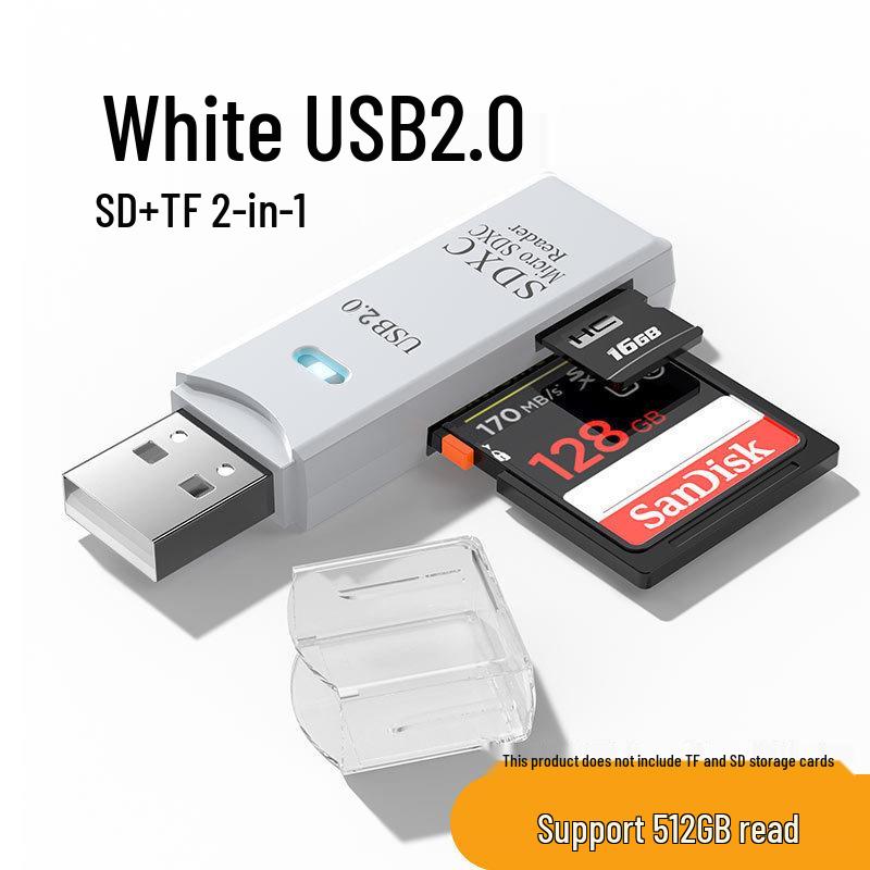 High-Speed USB 3.0 Multi-Functional Card Reader: SD, TF, Mobile, Camera, Computer Compatible, Plug and Play.