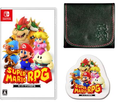 Super Mario RPG Switch Super Mario Brothers Genuine Leather Coin Case Set Pin - + (original Included)