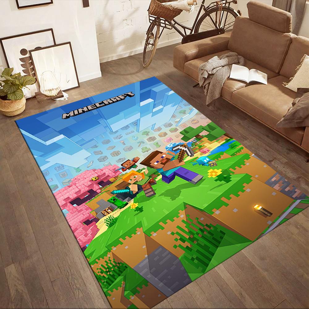 Minecraft 437 Floor Mat Design for Entryway Decorate room Playrooms Dining Room Antislip Carpet Anime Office Decor