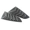 For Ford Mustang 2015- Car Rear Louver Window Side Shutter Cover Trim Sticker Vent Scoop ABS Carbon Fiber Black Accessories