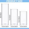 Clear Floating Candle Vases Bulk Glass Cylinder Vases Centerpieces Hurricane Candle Holders for Wedding Party Home Table Decor