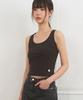 Limekeu U-Neck Cut-Line Sleeveless Top Charcoal