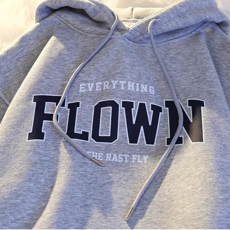 Korean Style Fleece Harajuku Retro Printed Y2k Hoodie Sweater Men Women Loose Bf Style Couple Long-Sleeved Pullover Clothing