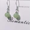 Hetian Jade Round Bead Earring Hooks - Simple, Elegant Hanfu Style
