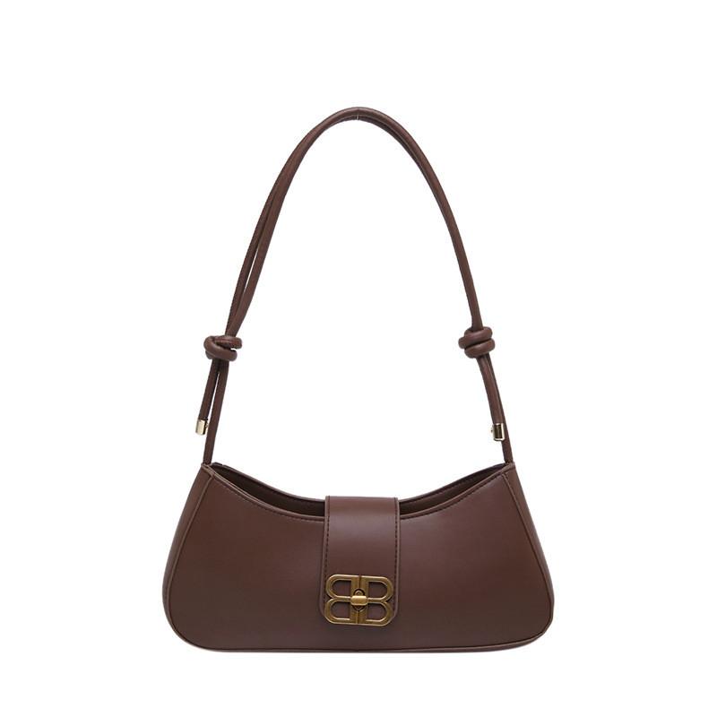 Stylish Mid-sized Urban Minimalist Pu Baguette Shoulder Bag For Everyday Use