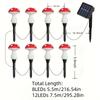 1PC Solar Mushroom Ground Plug Light Waterproof 8 Lighting Modes for Garden Lawn Patio Yard Pathway Outdoor Landscape Decor