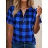 Summer Women's Short Sleeve Zipper T-Shirt
