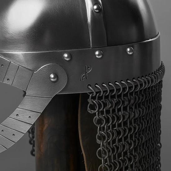 Wikinger Norman Helm mit Ständer Handgefertigte Mittelalterliche Rüstungsreplik für LARP, Cosplay, Renaissance-Markt Sammler Nordischer Kriegerhelm