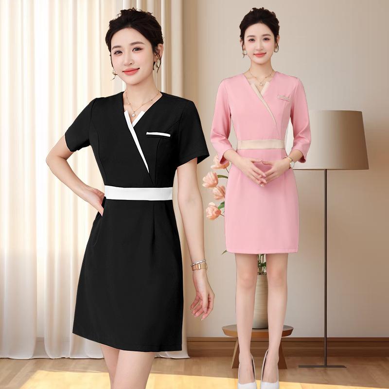 Women's High-End Autumn Beauty Salon Uniform Suit - Professional Spa Receptionist & Beautician Attire