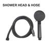 5 Mode Shower Head ABS Plastic Bathroom Black Durable
