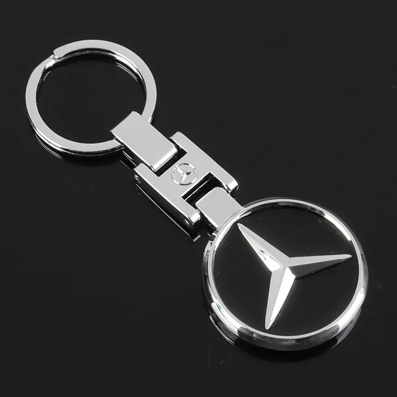 GLC GLB Car Styling Emblem Metal Keychain Key Ring Accessories For Mercedes Benz AMG W203 W206 W220 W205 W211 W212 W201 W210 W1