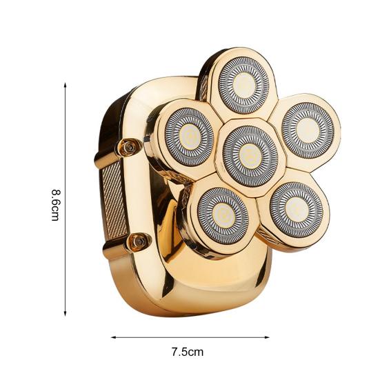 6 Heads Electric Razor IPX6 Waterproof ABS Rechargeable Mustache Trimmer Tools for Men With Head Protection Cover And Cleaning Brush