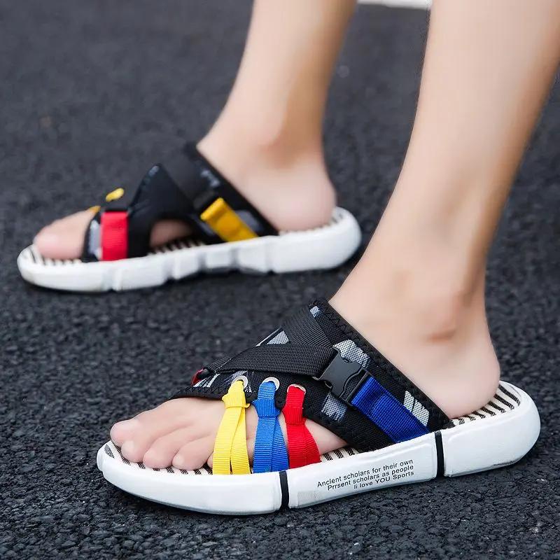Fashion Men's Shoe Beach Slides Male Slipper Outdoor Shiatsu Flip Flops Cheap Shoes Liquidation Casual Elegant Designer Luxury Low Price