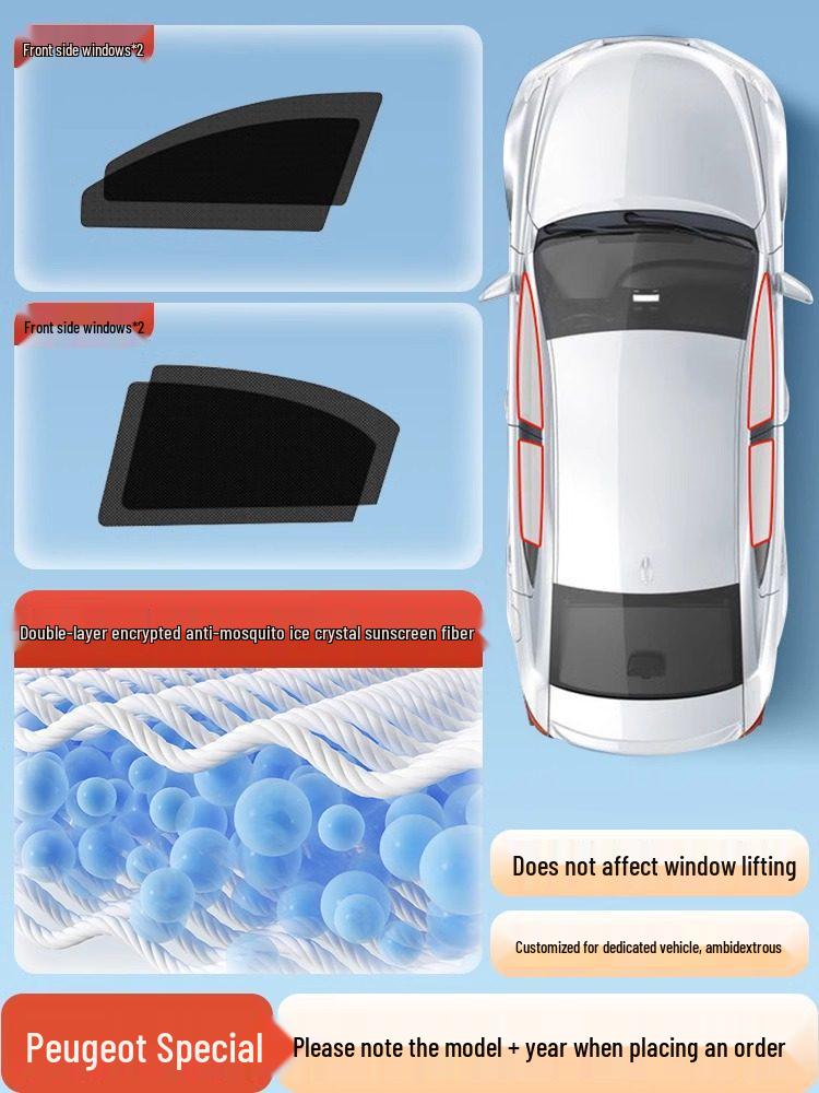 Car Door Mosquito Screen Mesh: Insect-Proof Sunshade for Windows