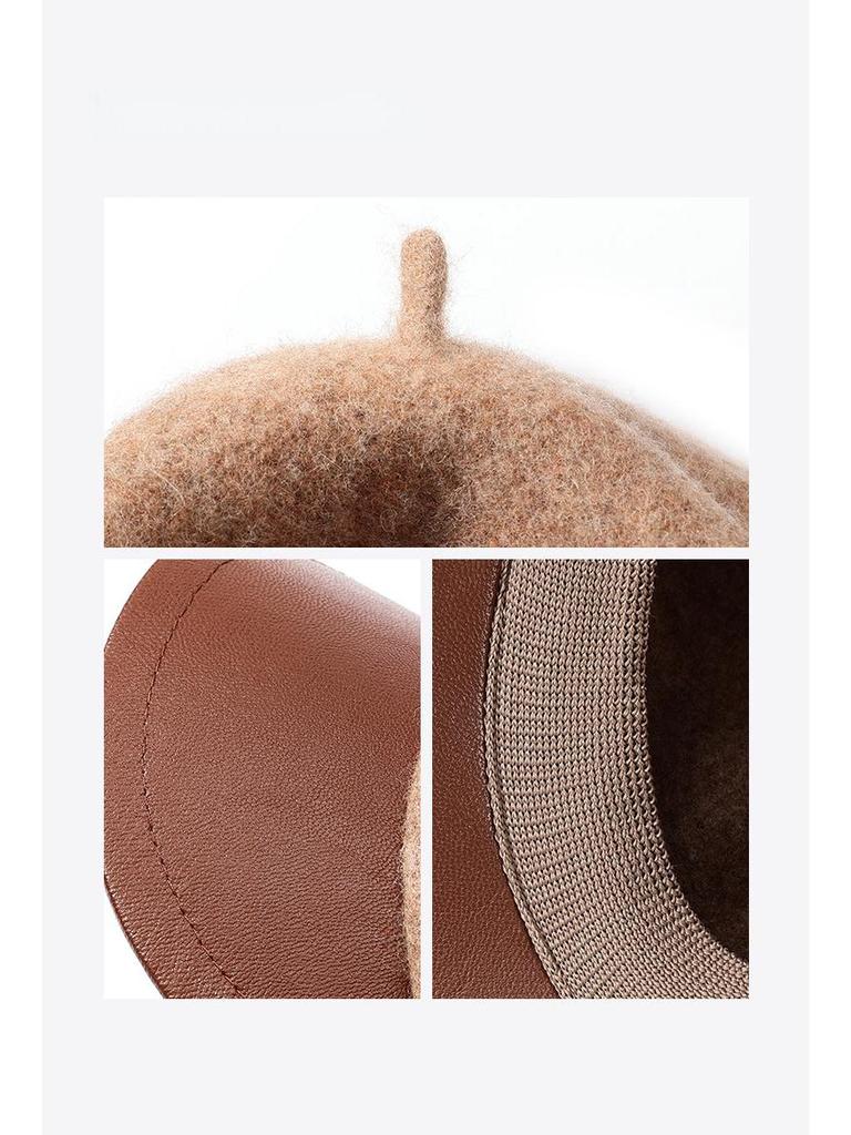 Women's Wool Beret: Autumn/Winter Fashion, All-Season Japanese Painter Style, Windproof and Warm (DMZ102)