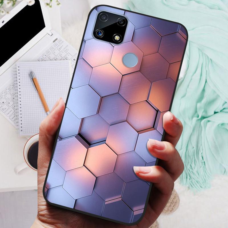 Pro Realme C25s pouzdro Soft TPU silikonový kryt na telefon pro OPPO Realme C25 pouzdro Bumper C25S RMX3195 C 25S nárazuvzdorný kryt Coque