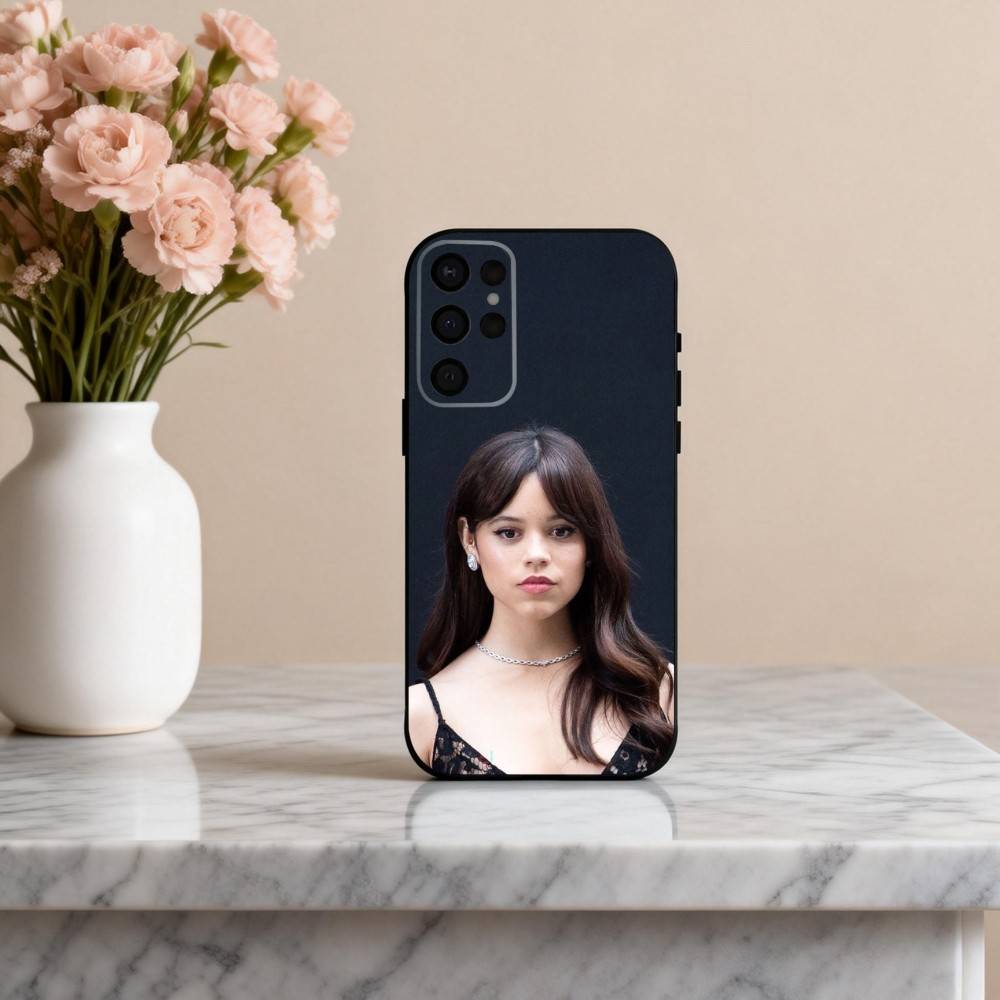 Spunky J-Jenna O-Ortega Actress Phone Case For Samsung S25,S24,S21,S22,S23,S30,Ultra,S20,Plus,Others Soft Black Cover