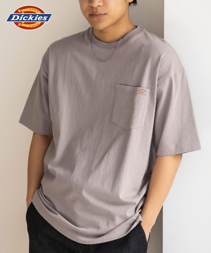 Dickies Men's Short Sleeve T-Shirt, 100% Cotton, Side Slit, Sumikuro (Size L)