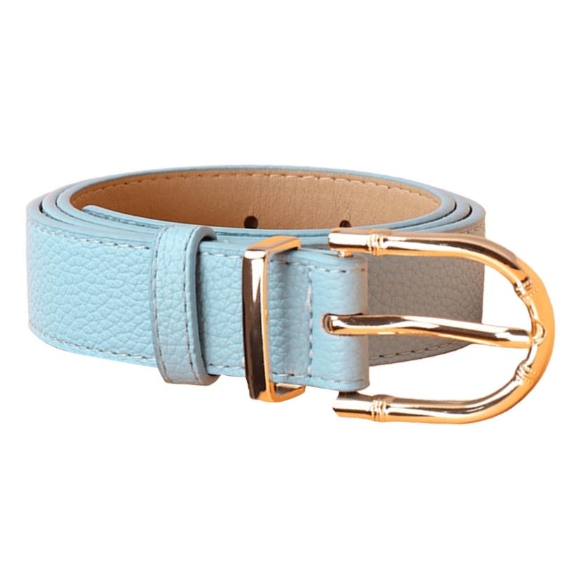 Women's Fashion Belt Bamboo Clasp Design Sash Adjustable Faux Leather Waist Strap for Casual and Formal Outfits