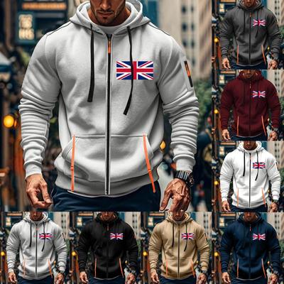 Heren Sport Casual Hoodie Hoodie Cardigan Rits Multi-pocket Hoodie Jas