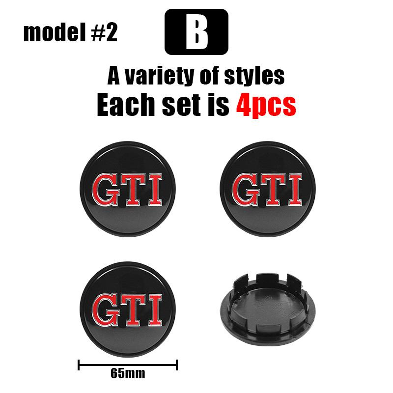 Pro VOLKSWAGEN 4ks 55mm 65mm Středové pokličky kol automobilu Kryty nábojů Pokličky kol Příslušenství Pro Volkswagen VW GTI Golf Jetta Polo Beetle CC