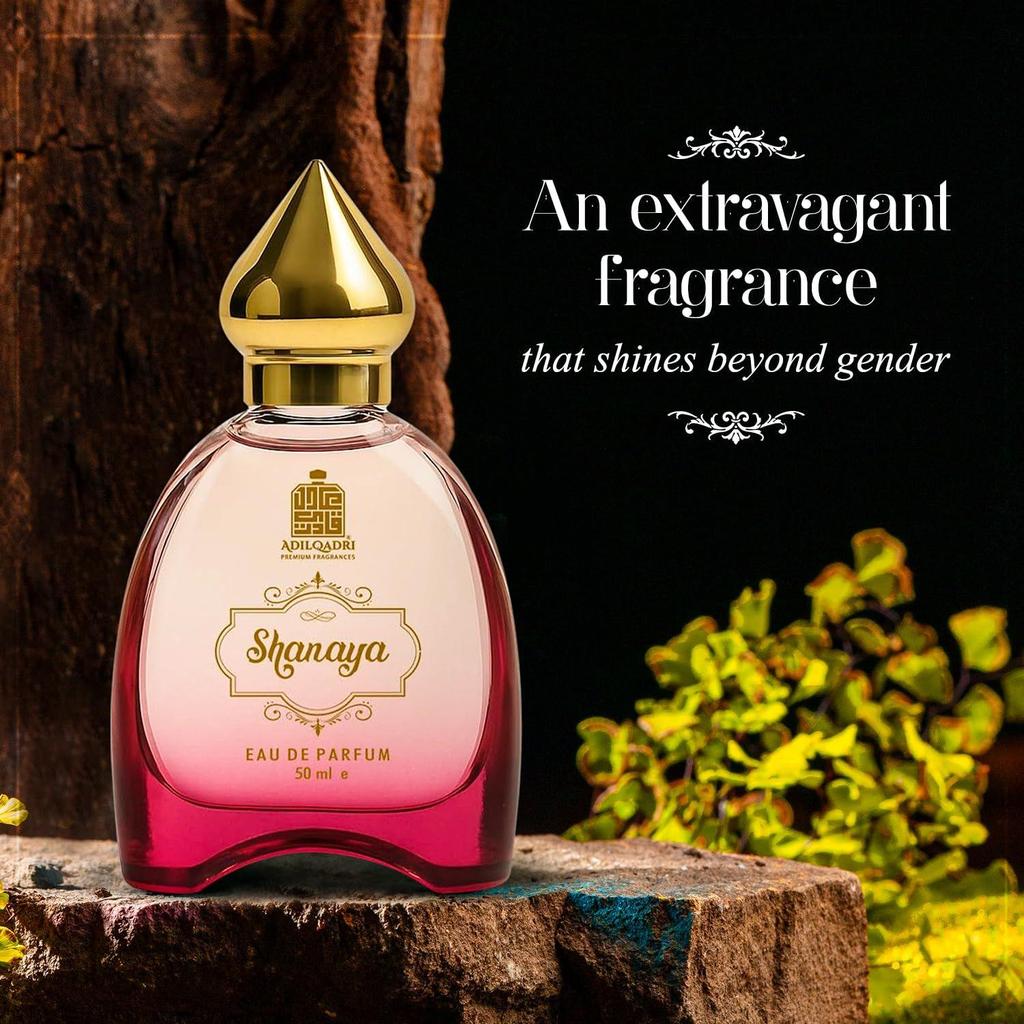 Adilqadri Shanaya Parfum voor Mannen & Vrouwen | Arabische & Franse Blend | Langdurig Eau De Parfum met Chocolade-, Amber- & Houtachtige Noten |