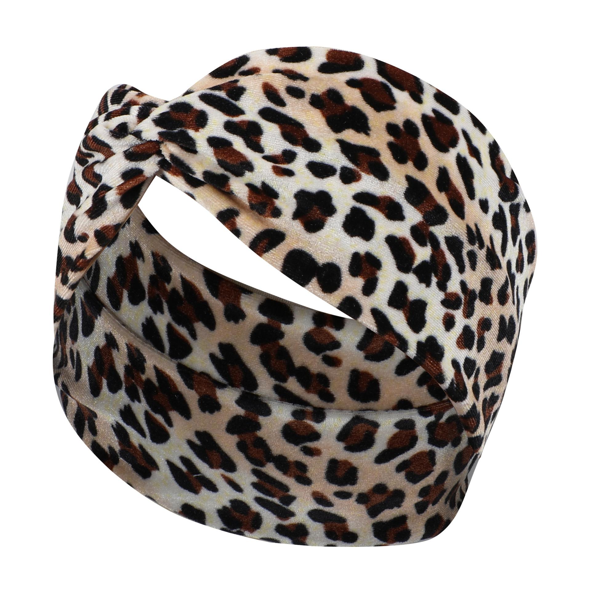 

Повязка на голову с леопардовым принтом для женщин, модная повязка на голову для девушек, эластичная повязка на голову для умывания и макияжа