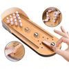 Kid Toy Table Top Mini Bowling Game SetTabletop Wooden Board Mini Arcade Desktop Tiny Bowling Shooting Alley Office Desk Stress Relief Gadgets