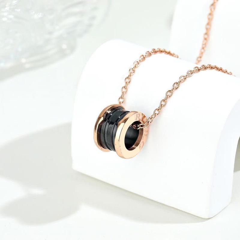 Colar com Pingente de Cerâmica Preta Edição Beneficente Baobaojia, Corrente para Clavícula Unissex