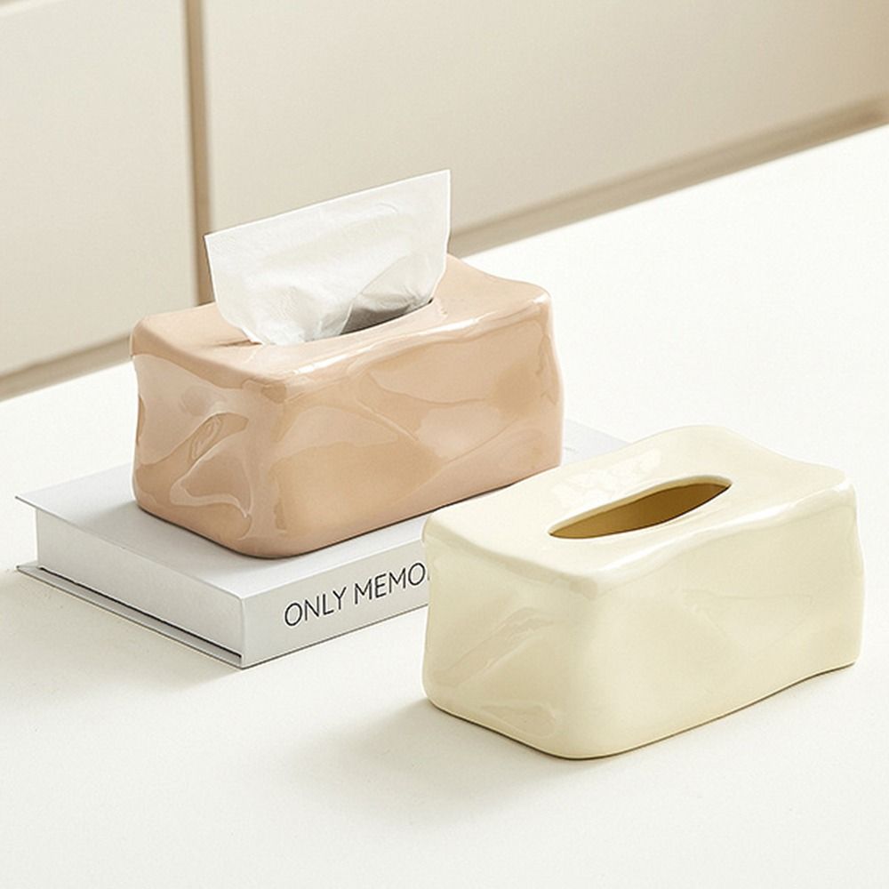 Ceramic Paper Drawer Box INS-Style Tissue Storage Box Nordic Paper Towel Holder Living Room