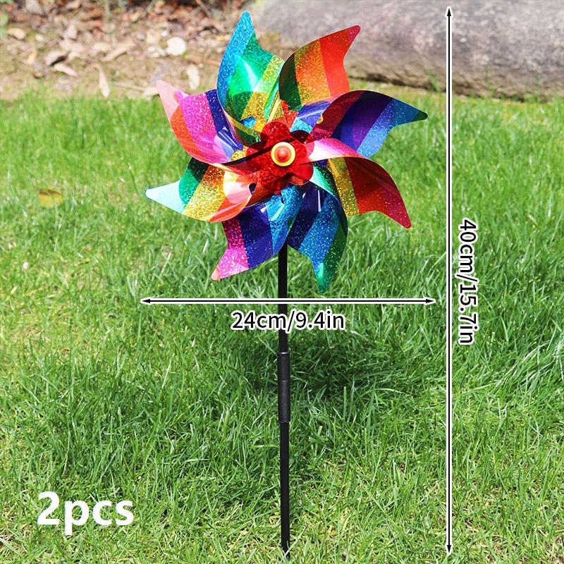 24cm Gartenvogelabwehr Windmühle Outdoor Taubenabwehr Gerät 8-Blatt Windmühle Abwehrer Haus Garten Zubehör