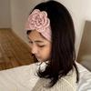 Poshu roze gebreide hoofdband_3kleuren