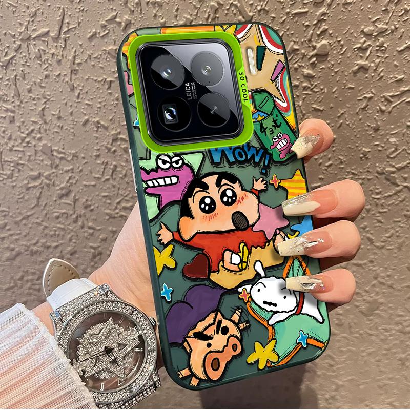 Cartoon C-Crayon Shin-chans Hard Case for Xiaomi Mi 15 14 14T 13 13T 12 12T 12X 12S 11 Lite POCO F6 F5 X6 X5 M6 Pro 5G 4G Cover
