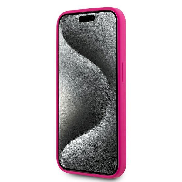 Karl Lagerfeld Klhmp15Lschpplf Iphone 15 Pro 6.1 Růžový/Fuchsiový Tvrdé pouzdro Silikonová Hlava Choupette Magsafe