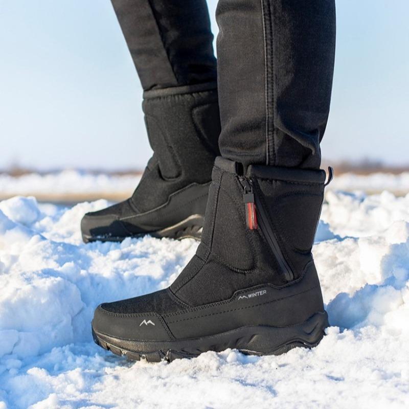 Winter New Couple Cotton Boots Outdoor Non-slip Platform Boots Plush Warm Snow Boots for Men Women Winter High Top Cotton Shoes