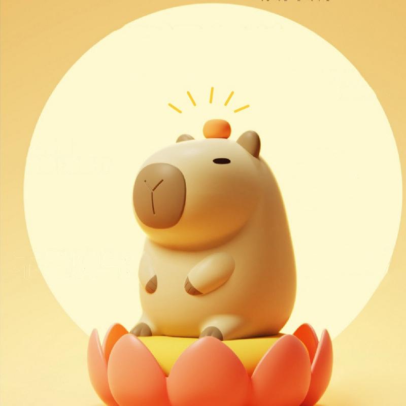

Новый детский ночник Capybara, силиконовый, безопасный, перезаряжаемый, светодиодный, подвесной светильник, небольшой подарок