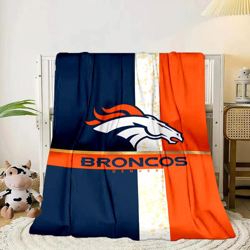 Coperta Portatile/Morbida Denver Broncos Coperta per Letto Adatta per Viaggi Campeggio Soggiorni Uffici Divani Regali per tifosi