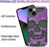 Custodia Anime placcata opaca fredda con teschio cavo per IPhone 14 13 12 11 Pro Max Plus 14Pro 13Pro IPhone 11 Skeleton Deisgn Custodia protettiva
