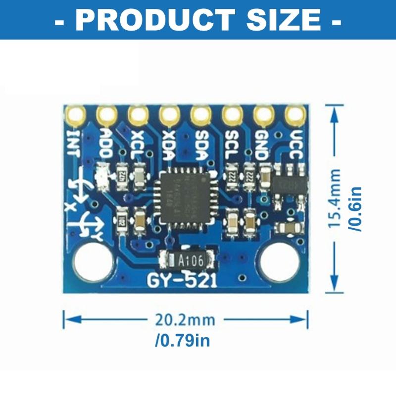 High Precise MPU6050 Accelerometer Gyroscope Module Compactly Sensors Module for Microcontroller Projects Applications