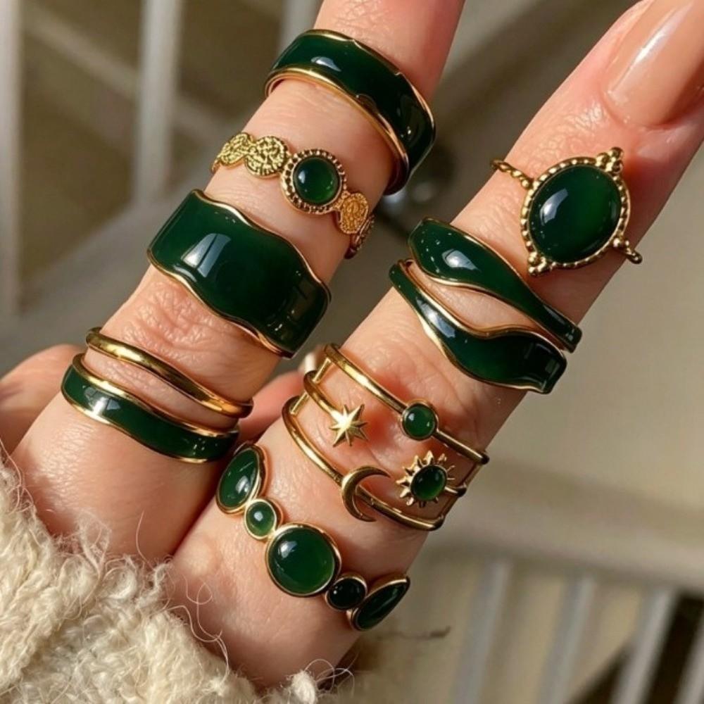 Irregular Finger Rings White Enamel Stacking Rings New Statement Rings  for Daily Wear Jewelry