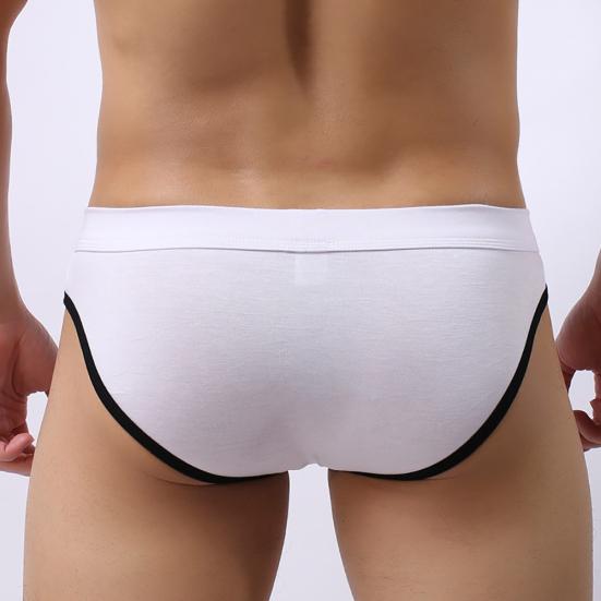Sexy Men Elephant Nose Open Penis Pouch Briefs Mid Rise Breathable Underwear